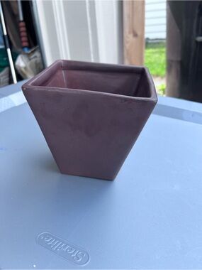 Brown Geometric Ceramic Planter - Unbranded Vance Retera brown